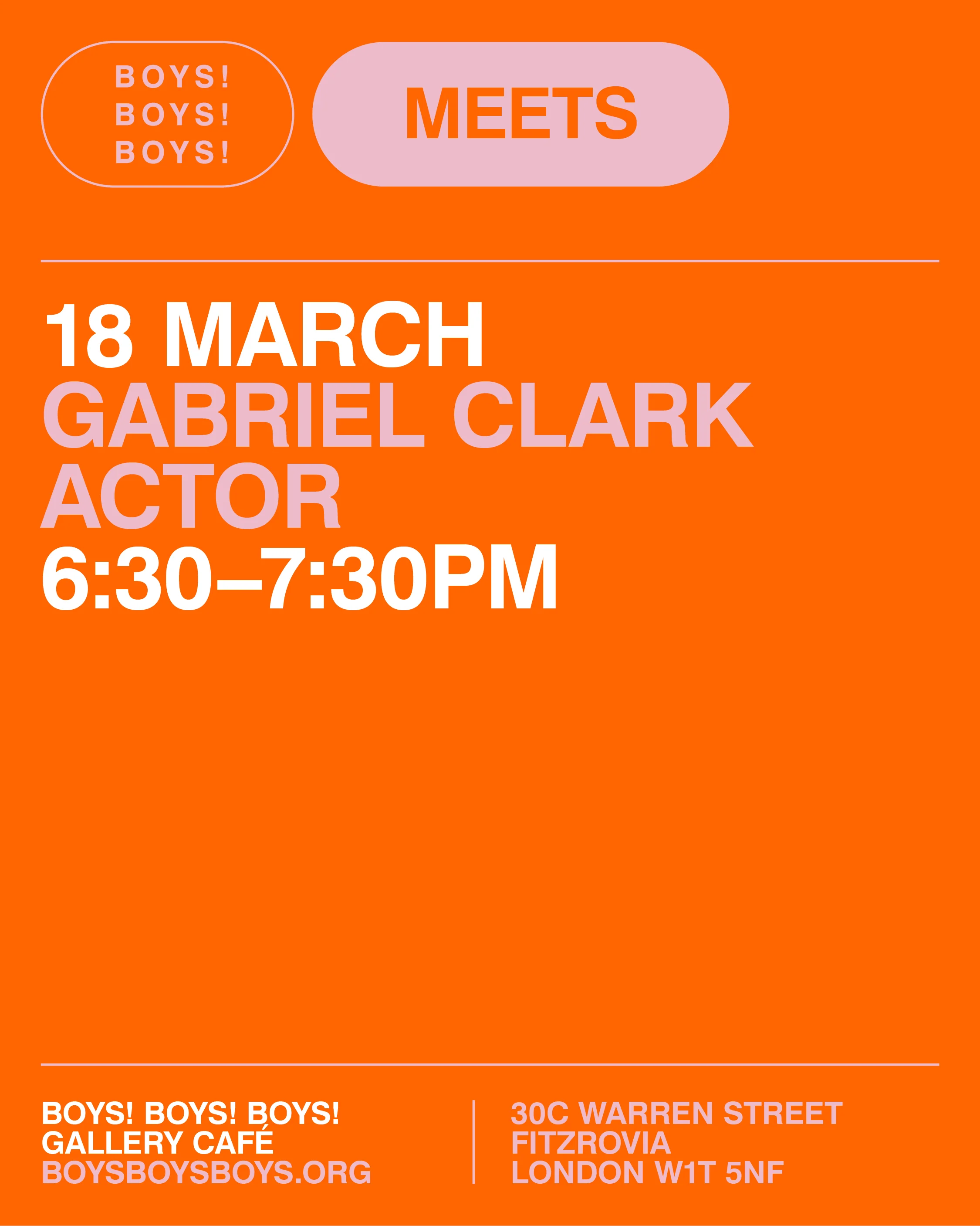 18 March - Gabriel Clark, Actor