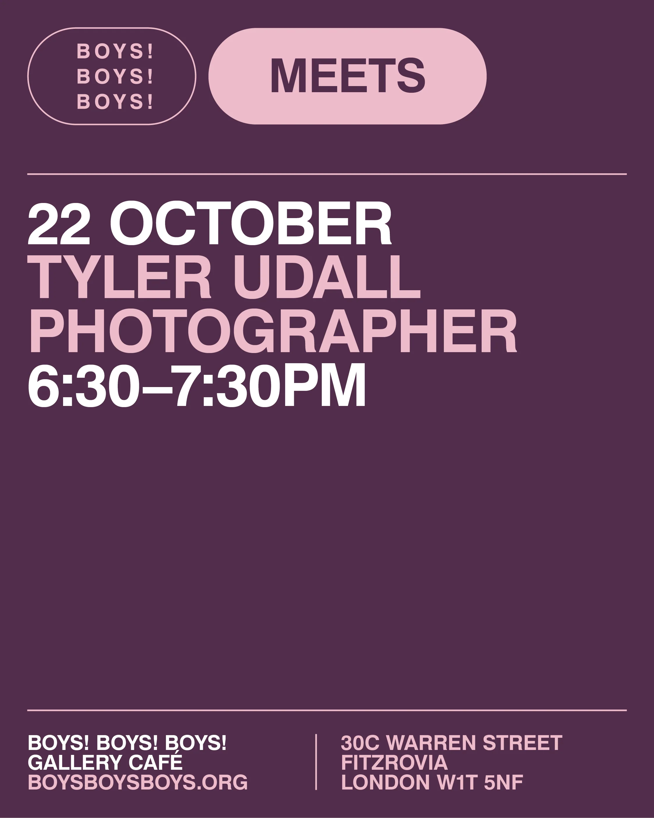 22 October - Tyler Udall, Photographer