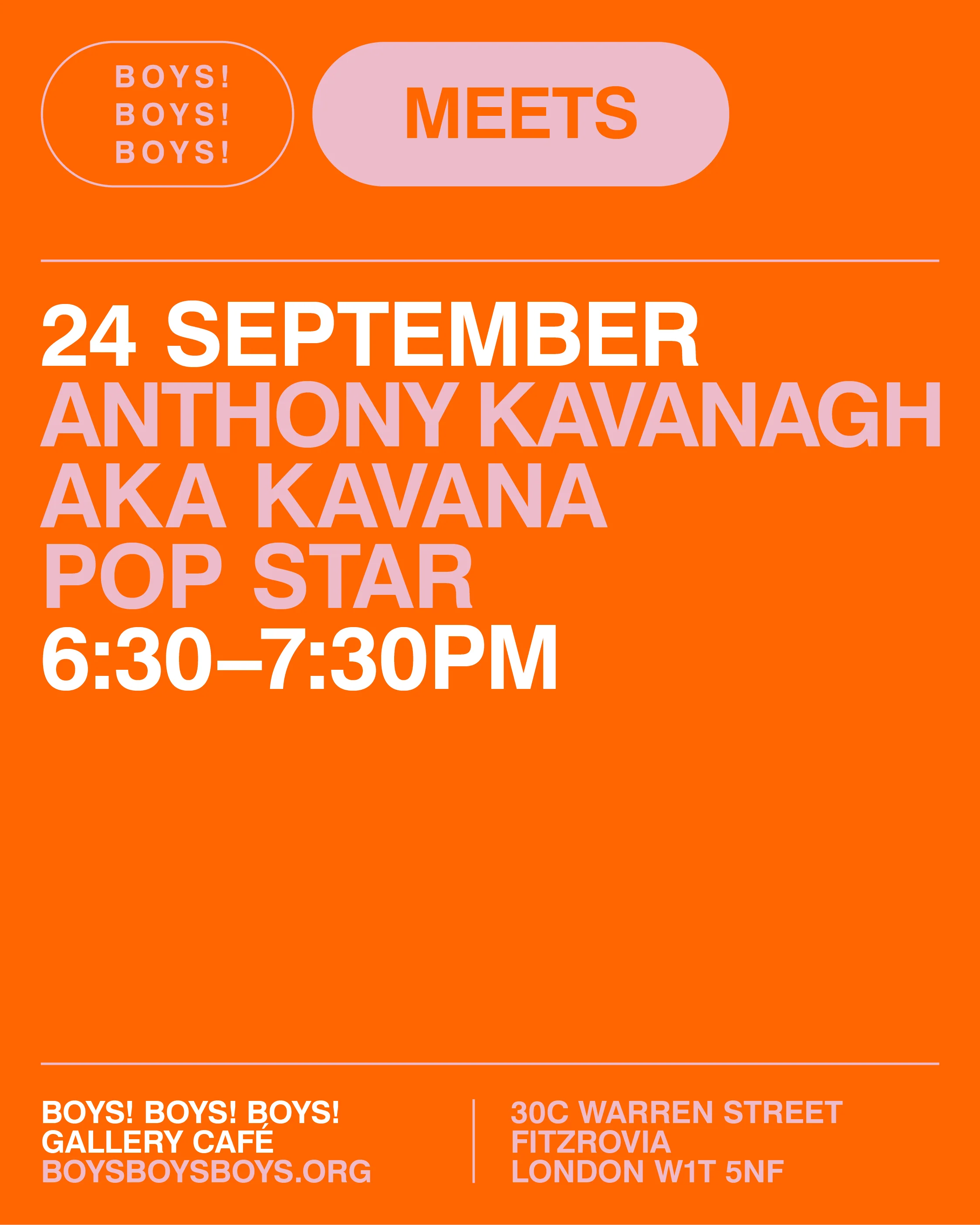 24 September - Anthony Kavanagh, Singer / Pop Star